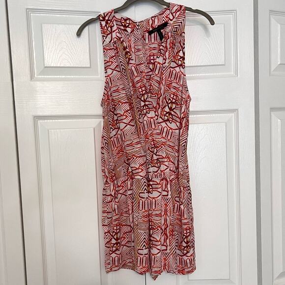 BCBGMAXAZRIA Multicolored Patterned Romper Size S - Picture 2 of 11